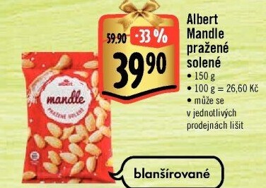 Pražené mandle Albert