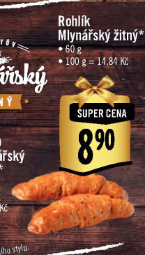 Rohlík Mlynářský žitný Albert