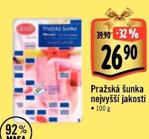 Šunka pražská nejvyšší jakosti LE&amp