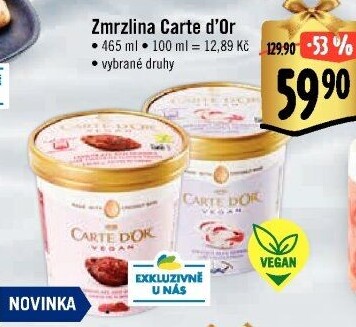 Zmrzlina v kelímku Carte D'