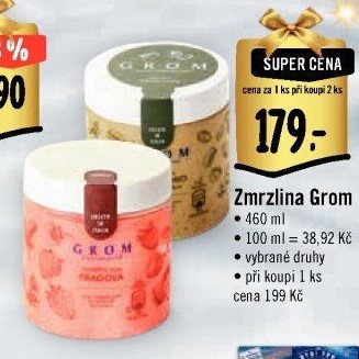 Zmrzlina v kelímku Grom