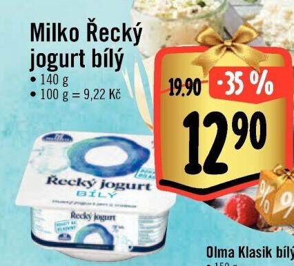 Bílý jogurt řecký 0% Milko