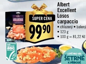 Carpaccio z lososa Albert Excellent