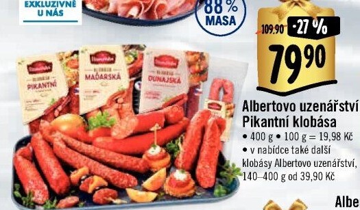 Klobása pikantní Albertovo uzenářství