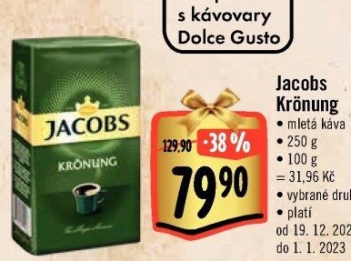 Mletá káva Jacobs Krönung