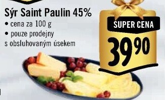 Sýr polotvrdý 45% Ligueil Saint Paulin