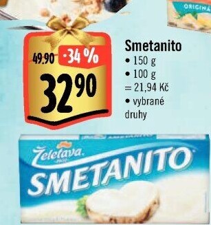 Sýr tavený Smetanito Želetava