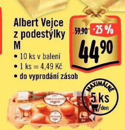Vejce z podestýlky M Albert