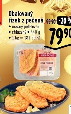 Vepřové řízky z pečeně obalované Albert