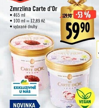 Zmrzlina v kelímku Carte D'