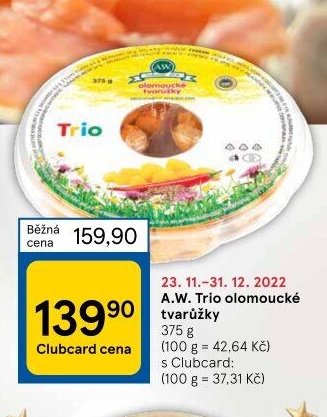 A.W. Trio olomoucké tvarůžky