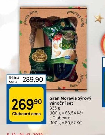Gran Moravia Sýrový vánoční set