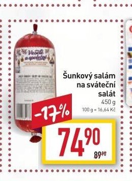 Šunkový salám na sváteční salát