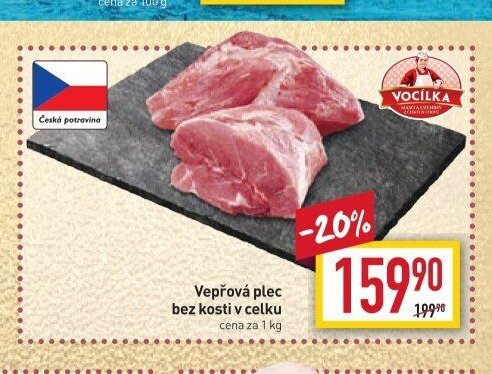 Vepřová plec bez kosti v celku