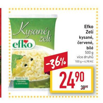 Efko Zelí kysané, červené, bílé 500 g