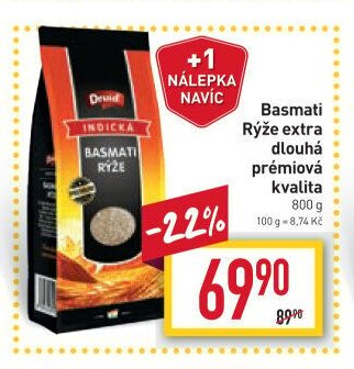 Basmati Rýže extra dlouhá prémiová kvalita 800 g