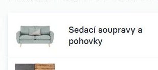 Sedací soupravy a pohovky