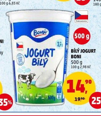 BÍLÝ JOGURT BONI