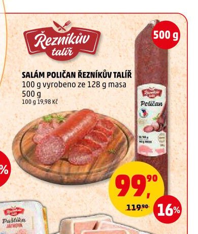 Salám Poličan Řezníkův talíř 500 g