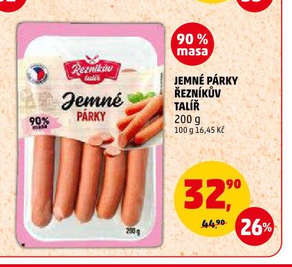 Jemné párky Řezníkův talíř