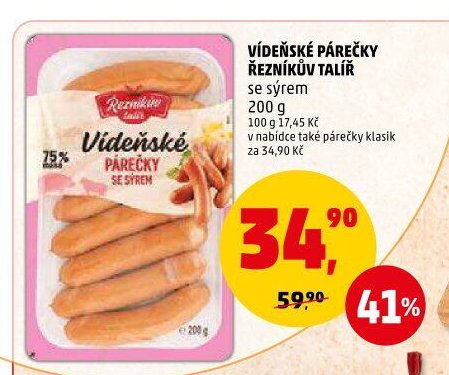 VÍDEŇSKÉ PÁREČKY ŘEZNÍKŮV TALÍŘ
