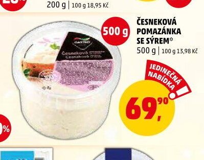 Česneková pomazánka se sýrem