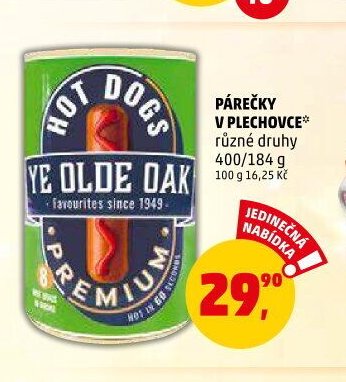 PÁREČKY V PLECHOVCE YE OLDE OAK