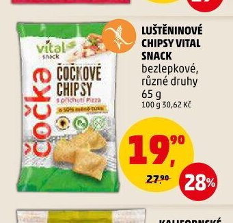 LUŠTĚNINOVÉ CHIPSY VITAL SNACK