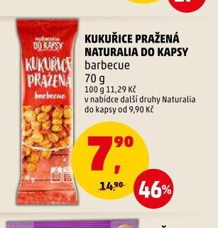 KUKUŘICE PRAŽENÁ NATURALIA DO KAPSY