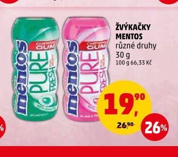 ŽVÝKAČKY MENTOS