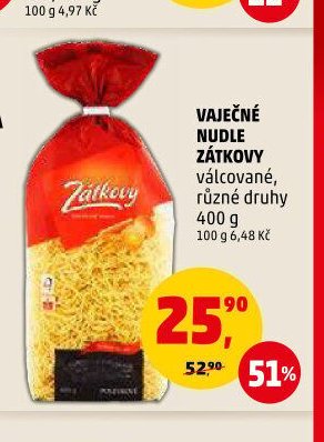 Vaječné nudle Zátkovy