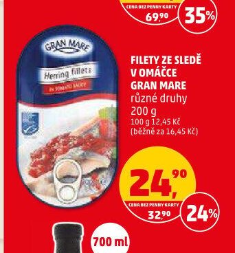 Filety ze sledě v omáčce Gran Mare