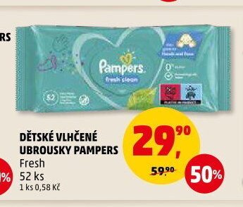 DĚTSKÉ VLHČENÉ UBROUSKY PAMPERS