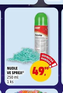 NUDLE VE SPREJI