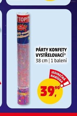 PÁRTY KONFETY VYSTŘELOVACÍ