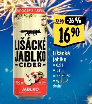 Cider Lišácké jablko Heineken