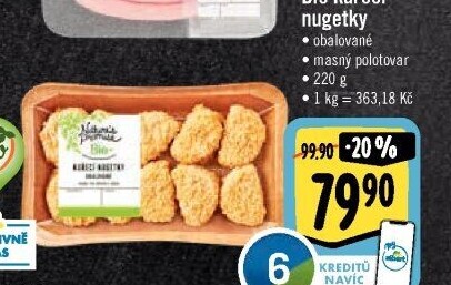 Kuřecí nugetky obalované bio Nature'