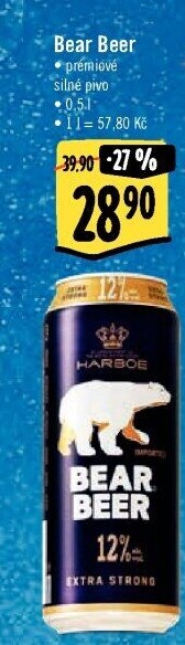 Pivo Extra strong Bear Beer Harboe