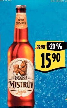 Pivo Mistrův světlý ležák Velkopopovický Kozel