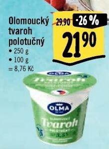 Tvaroh polotučný Olomoucký Olma