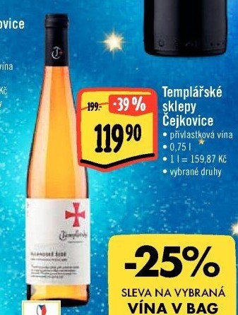 Vína Templářské sklepy Čejkovice - přívlastková