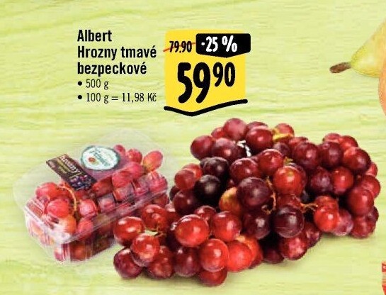 Hrozny tmavé bezsemenné Albert