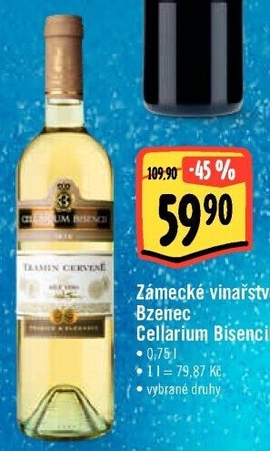 Vína Cellarium Bisencii Zámecké vinařství Bzenec