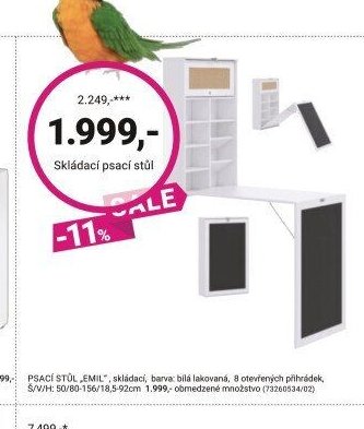 Skládací psací stůl EMIL - Möbelix akcniletaky.com