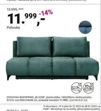 Pohovka BOXSPRING BLOOM - Möbelix akcniletaky.com