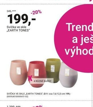 Svíčka ve skle „EARTH TONES“ - Möbelix akcniletaky.com