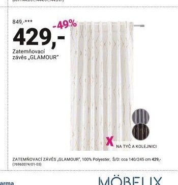 Zatemňovací závěs „GLAMOUR“ - Möbelix akcniletaky.com