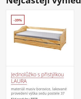 Jednolůžko s přistýlkou LAURA - IDEA nábytek akcniletaky.com