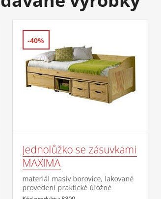 Jednolůžko se zásuvkami MAXIMA - IDEA nábytek akcniletaky.com