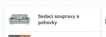 Sedací soupravy a pohovky